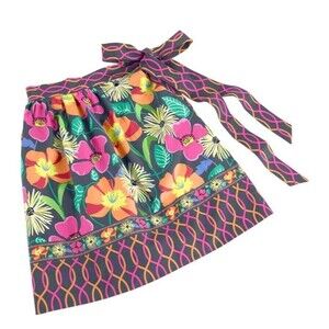 New Vera Bradley What's Cookin' Apron Jazzy Blooms Pattern Half Apron Floral